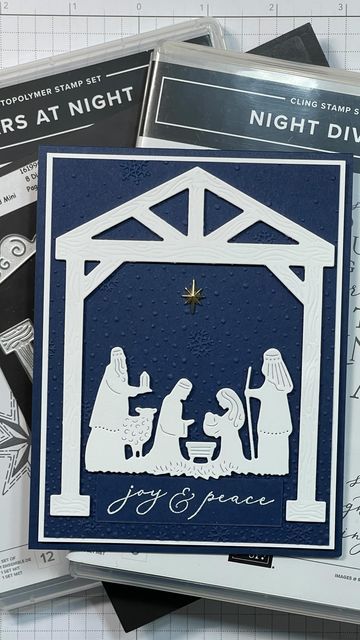 Nativity Christmas Cards, Classic Christmas Cards, Christian Christmas Cards, Peace Christmas, Nativity Christmas, Oh Holy Night, Homemade Christmas Cards, Stampin Up Christmas Cards, O Holy Night