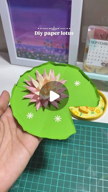 Rishita | Art & Diy ୨ৎ on Instagram: "Full tutorial is on my YouTube channel🪷
Link in bio✨
.
.
.
(DIY paper lotus, paper flower tutorial, easy paper craft, beginner art tutorial, advanced paper crafting, step-by-step lotus tutorial, DIY art and craft for kids, paper flower craft ideas, handmade lotus decor, crafting with paper, paper craft ideas for home, lotus art project, DIY home decor craft, simple paper lotus, art and craft video) #colourslia" Diy Lotus Flower, Lotus Decor, Art And Craft For Kids, Flower Craft Ideas, Paper Lotus, Craft Video, Home Decor Craft, Lotus Art, Beginner Art