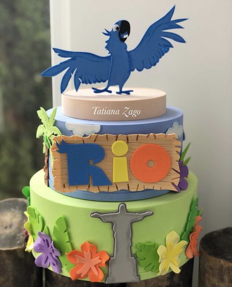 Rio Birthday Cake, Rio Cake, Rio 2, 2 Birthday Cake, 1st Birthday Party Ideas, 1st Birthday Party, 1st Birthday Parties, Birthday Party Themes, 2nd Birthday