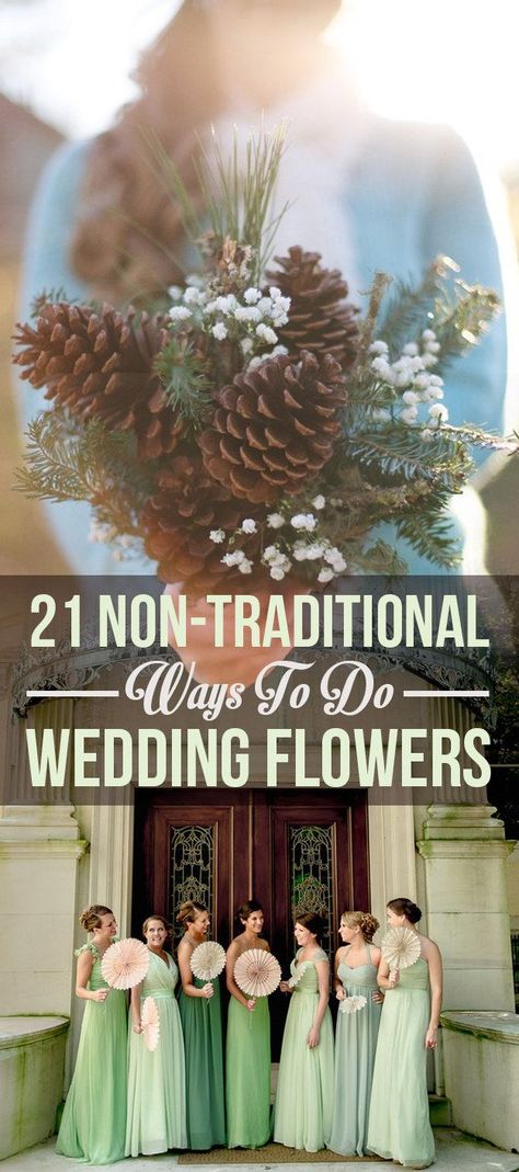 21 Beautiful Non-Traditional Ways To Do Wedding Flowers Flowers For The Bride, Vegetable Bouquet, Flowers Winter, Wedding Winter, Nontraditional Wedding, Ideal Wedding, Wedding Table Centerpieces, Lorde, Wedding Bridesmaid Dresses