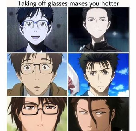 Pushed Back Hair Drawing, Pushing Hair Back, Hair Pushed Back, Cake Anime, Anime Logic, Anime Glasses, Parasyte The Maxim, Yuuri Katsuki, Anime Men