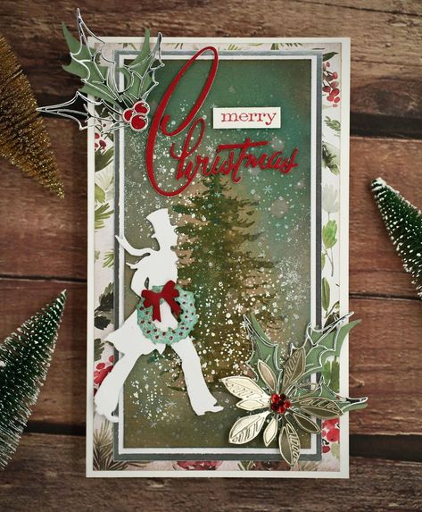 Tim Holtz Christmas Cards 2023, Tim Holtz Christmas Cards, Tim Holtz Stamps, Tim Holtz Cards, Christmas Postcard, Perfect Christmas, Winter Cards, Christmas Gift Tags, Tim Holtz