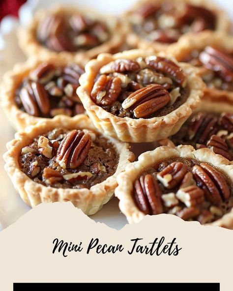 Made by Judia Mini Pecan Tasties, Mini Tart Crust Recipe, Pecan Pie Tartlets, Pecan Pie Tarts Mini, Southern Desserts Traditional, Pecan Tartlets Recipe, Butter Pecan Tarts, Pecan Tassies Recipe, Mini Pecan Tarts