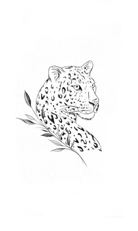 Tattoo Ideas Animals Simple, Tattoo Leopard, Cheetah Tattoo, Nova Art, Lioness Tattoo, Leopard Tattoos, Star Tattoo Designs, Thai Tattoo, Line Art Tattoos