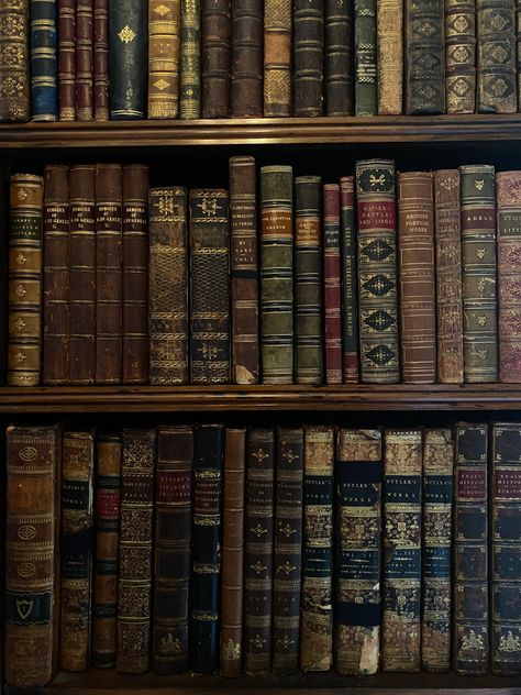 Old Bookcase Aesthetic, Old Books Library, 1920s Bookshelf, Antique Books Aesthetic, Old English Aesthetic, 1900 Aesthetic, Bedroom With Bookshelf, Victorian Bookshelf, Vintage Bookshelves