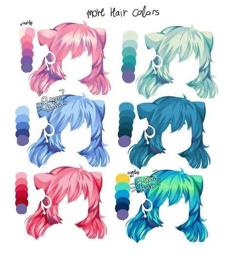 Drawing Hair Tutorial, Palette Art, Digital Art Beginner, Drawing Style, Digital Painting Tutorials, Haircuts For Women, Anime Drawings Tutorials, Art Tutorials Drawing, Digital Art Tutorial