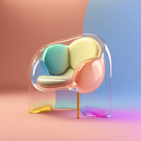 Futuristic Furniture Design Inspiration, Surrealist Furniture, Surreal Furniture Design, Cloud Interior Design Concept, Futuristic Chair Design Sketch, Fantasy Furniture, Unusual Furniture, Artistic Furniture, Futuristic Furniture