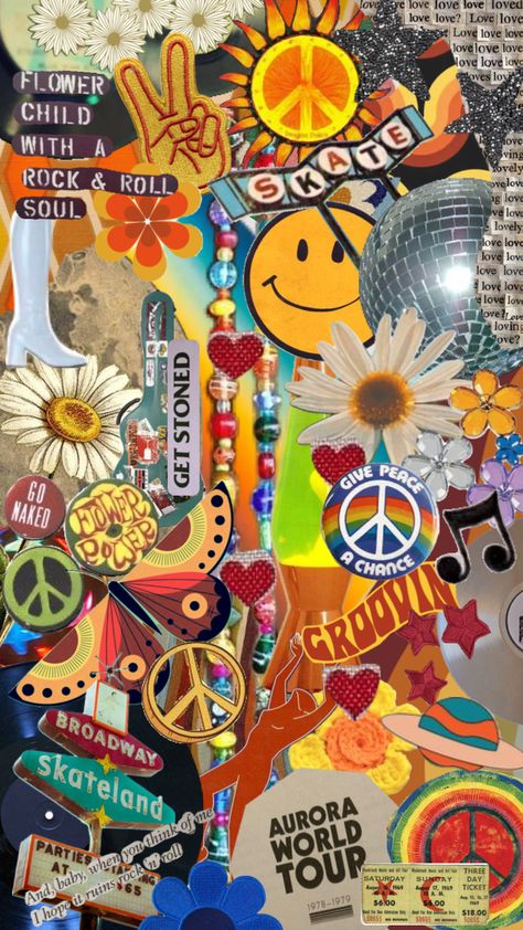 Peace Love Happiness, Party World, Hippie Painting, Hippie Wallpaper, Edgy Wallpaper, Pretty Wallpapers Backgrounds, Kids Wallpaper, Lock Screen, Flower Child