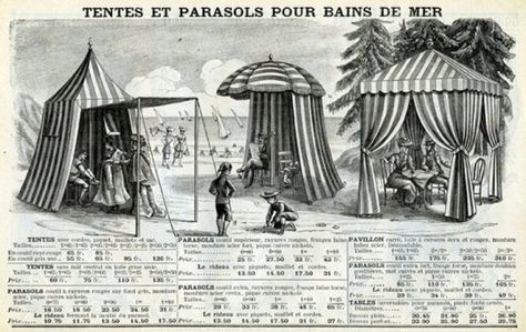 1908 beach tents Percy Fawcett, Edwardian Steampunk, Beach Tents, Mermaid Found, Sca Costumes, Italian Beach, Beach Mural, Italian Beaches, Bathing Costumes