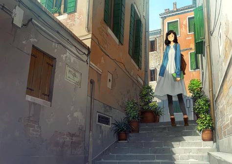 Manga House, Yoshida Seiji, Ghibli Animation, Scenery Illustration, Cute Emoji Wallpaper, Environment Art, Illusion Art, Scene Design, Cool Animations