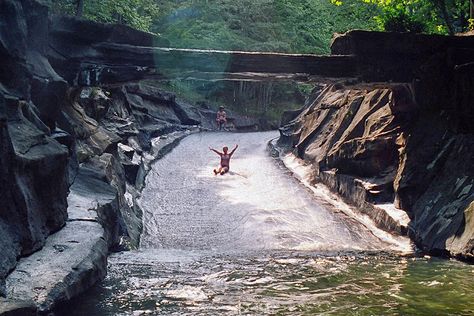 If There is One Thing You Do This Summer in Georgia, This is It Big Canoe Georgia, Northern Georgia, Natural Water Slide, Mountain Community, Slide Rock, Georgia Travel, Georgia Mountains, Tennessee Vacation, Water Adventure