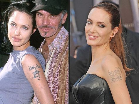 Bob Tattoo, Angelina Jolie Tattoo, Celebrities Tattoos, Faded Tattoo, Billy Bob Thornton, News Logo, Laser Removal, Melanie Griffith, Latest Tattoos