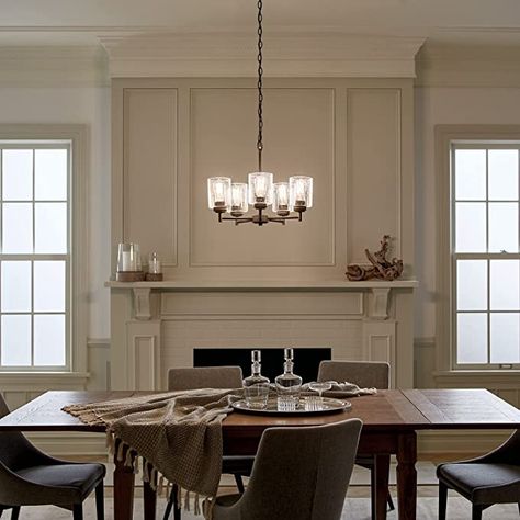 Kichler 44030OZ Five Light Chandelier from the Winslow Collection, Olde Bronze - - Amazon.com Brushed Nickel Chandelier, Transitional Chandelier, Sconces Living Room, Empire Chandelier, Small Chandelier, Kichler Lighting, Round Chandelier, 5 Light Chandelier, Contemporary Chandelier