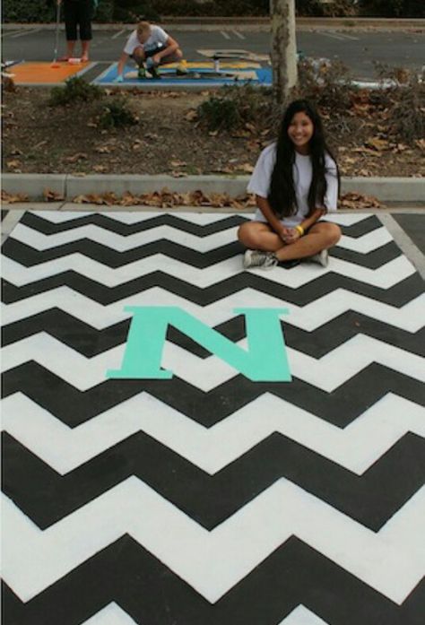 Senior parking spot inspiration Soccer Locker, Parking Lot Painting, Parking Spot Painting, Parking Spot, School Painting, Art District, Senior Quotes, Parking Lot, Grad Pics