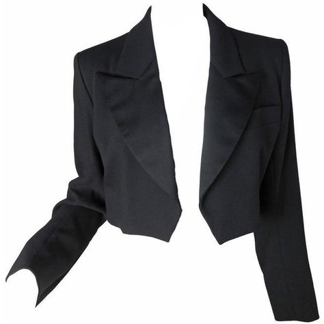 Preowned Yves Saint Laurent Cropped Tuxedo Jacket ($500) ❤ liked on Polyvore featuring outerwear, jackets, blazers, multiple, cropped blazer, black jacket, yves saint laurent, cropped black blazer and cropped tuxedo jacket Cropped Tuxedo Jacket, Saint Laurent Jacket, Black Cropped Jacket, Black Tuxedo Jacket, Homecoming Outfit, Black Dinner, Cropped Blazer Jacket, Black Tux, Dinner Jacket