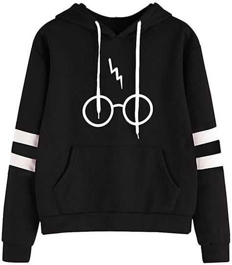 Harry Potter Hoodie, Hoodies Womens Fashion, Harry Potter Sweatshirt, Harajuku Women, Hoodies Pullover, Basic Hoodie, Striped Hoodie, Women Hoodies Sweatshirts, Hooded Pullover