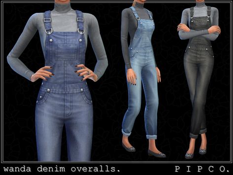 Sims 4 Overalls, Sims 3 Cc, Farmer Outfit, Die Sims 4, Overalls Denim, Female Farmer, Sims 4 Mm Cc, Farm Clothes, Cold Weather Outfit