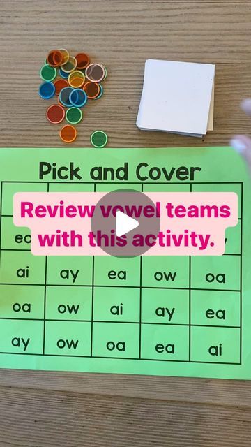 Sarah Paul | Science of Reading on Instagram: "I’m finished teaching vowel teams representing long vowel sounds so I used this as a review and a little informal assessment to see who has mastered those graphemes.   Remembering the graphemes is just step one. I also need to see how they apply that knowledge within a decodable text. But it is so helpful when they know these graphemes because it starts with automaticity at the letter/grapheme level!   This is part of my vowel teams games. You can also just recreate it pretty easily and play without picture cards. Instead you can make a list of words that you read to the group (in random order). Comment “link” for the link total he pre-made version you see here." Long Vowel Silent E Activities, Reading University, Long Vowel Games, Decodable Text, Phonemic Awareness Kindergarten, Teaching Vowels, Dyslexic Students, Phonological Awareness Activities, List Of Words