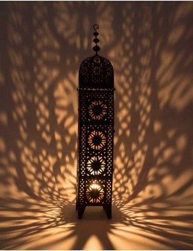 Lantern Halloween Decor, Outdoor Decor Halloween, Boho Candle Holders, Moroccan Floor Lamp, Floor Lanterns, Moroccan Candles, Floor Lantern, Outdoor Candle Holders, Boho Candle