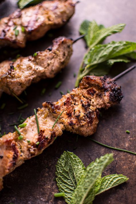 These Vietnamese lemongrass grilled pork tenderloin skewers are an easy dish that will remind you of your favorite Vietnamese restaurant! Pork Tenderloin Skewers, Vietnamese Lemongrass Pork, Grilled Pork Skewers, Grilled Pork Tenderloin Recipes, Lemongrass Recipes, Lemongrass Pork, Chicken Coconut Soup, Vietnamese Grilled Pork, Slow Cooked Pulled Pork