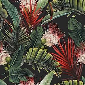 Akvarel Illustration, Retro Color Palette, Palm Wallpaper, Print Photos, Jungle Wallpaper, Mural Floral, Tropical Theme, Custom Printed Fabric, High Quality Wallpapers