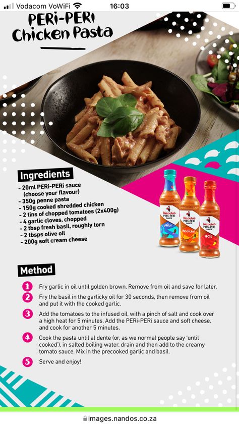 Peri Peri Chicken Pasta, Pasta Appetizer, Pasta Png, Peri Peri Sauce, Peri Chicken, Wholesome Meals, Peri Peri Chicken, Bruschetta Ingredients, Top Chicken Recipes