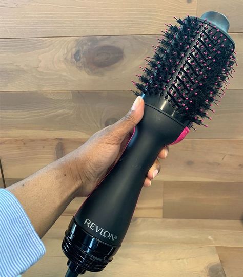 Everyone is obsessed with the Revlon's One-Step Hair Dryer and Volumizer, so our staff tested it to see if it lives up to the hype. See our thoughts here. Hair Brush Blow Dryer, Revlon Hair Dryer Brush, Thanksgiving Hairstyles, Pin Up Curls, Revlon Hair Dryer, Amika Hair Products, Hot Air Brush, Hair Blow Dryer, Dryer Brush