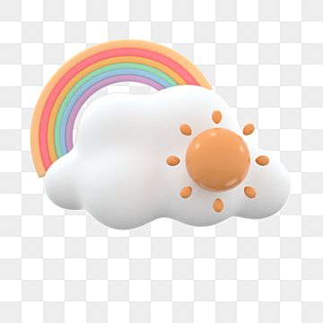 Png Sun, 3d Sun, Clouds Cute, Cloud Clipart, Weather Clipart, Rainbow Weather, Sun Clipart, Sun Png, 3d Clouds