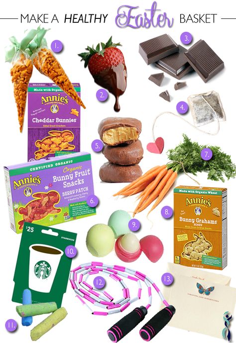 Healthy Easter Basket Ideas, Annies Snacks, Healthy Easter Basket, Edible Easter Basket, Healthy Easter Treats, Creative Easter Baskets, Healthy Easter, Vegan Easter, Wheat Berries