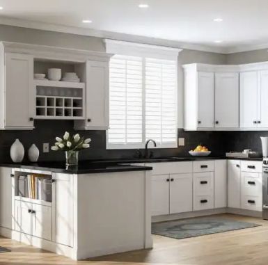 Kitchen Cabinets Home Depot, Stock Kitchen Cabinets, Home Depot Kitchen, Beautiful Kitchen Cabinets, Corner Kitchen Cabinet, Shaker Kitchen Cabinets, New Kitchen Cabinets, Kitchen Gallery, Shaker Kitchen