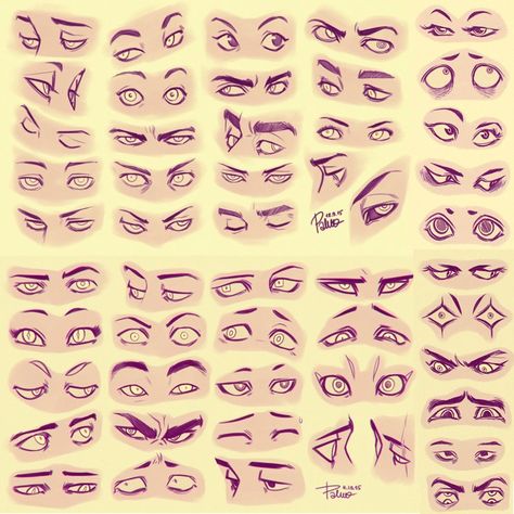 Art Anatomy, Eye Expressions, Drawing Face Expressions, Eye Drawing Tutorials, Art Help, 강아지 그림, 인물 드로잉, 캐릭터 드로잉, Drawing Expressions