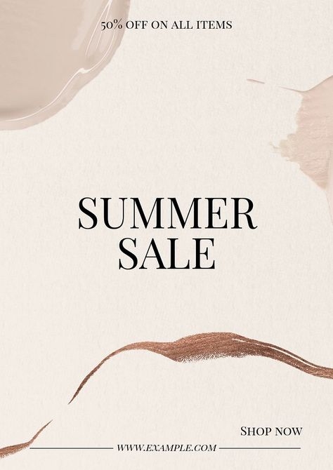 Summer sale poster template, editable text & design | premium image by rawpixel.com / Benjamas Sale Announcement Ideas, Summer Sale Poster, Summer Promotion, Collage Scrapbook, Flyer Ideas, Paint Strokes, Scrapbook Templates, Template Ideas, Best Templates