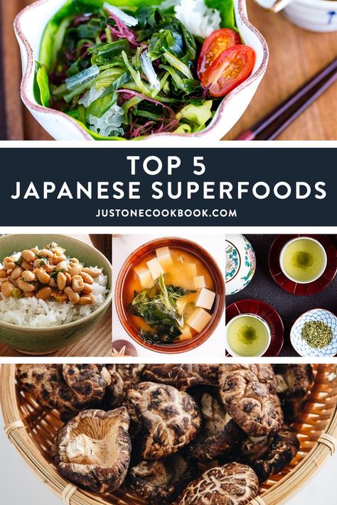 Top 5 Japanese Superfoods to Include in Your Diet • Just One Cookbook Okinawa Diet, Wahls Protocol, Japanese Heritage, Just One Cookbook, Japanese Diet, Flexitarian Diet, Easy Japanese Recipes, Japanese Recipes, Eat Healthier