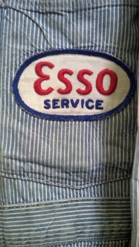 Vintage Esso Service Station coveralls. Authentic and original! Exxon Mobil, Pep Boys, Old Gas Pumps, Car Memorabilia, Vintage Gas Pumps, Throwing Fits, Gas Service, Old Garage, Old Gas Stations