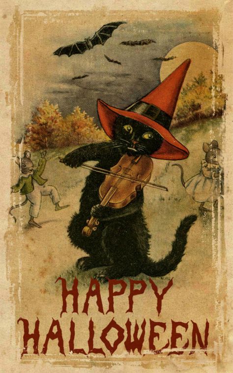 Halloween Poster Cat Poster Halloween Cat by ThePreciousPast Cat Walls, Vintage Halloween Posters, Veselý Halloween, Imprimibles Halloween, Vintage Halloween Art, Poster Halloween, Moon Halloween, Poster Cat, Carte Halloween