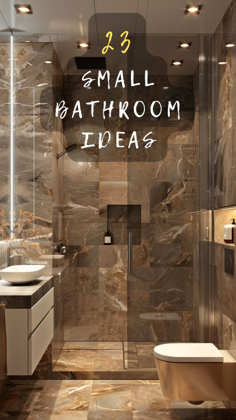 Creative Storage Solutions! Discover 23 Ingenious Storage Ideas To Free Up Space In Your Small Bathroom. Ready To Organize? Click To Explore And Organize! 🛁🚿 #StorageSolutions #SmallSpaceLiving #BathroomStorage #ExploreAndOrganize #ClutterFree Small Bathroom Ideas With Shower Bathtub Interior Design, Small Bathroom Ideas On A Budget Showers, Tiny Bathroom Interior Design, Functional Bathroom Ideas, Ensuite Bathroom Ideas Small Decor, Small Luxurious Bathroom, Small Narrow Bathroom Ideas, Condo Bathroom Ideas, Small Restroom Ideas