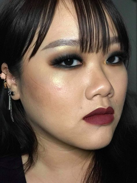 Smokey Eye Monolid, Monolid Eye Makeup, Monolid Eyes, Monolid Makeup, My Mistake, Bottom Lip, Cool Makeup Looks, Types Of Makeup, Favorite Makeup