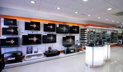 Store Counter Design, Electronics Store Design, Car Showroom Interior, Retail Interior Design, Showroom Interior Design, Counter Design, Showroom Design, Display Furniture, Retail Interior