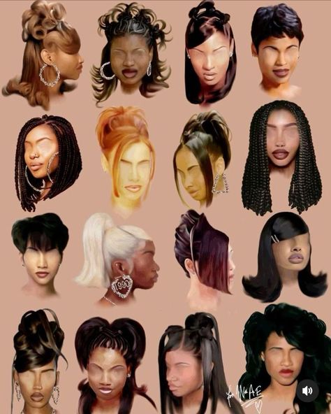 90s Black Salon Hairstyles, 80s Black Woman Hair, 90s Birthday Hairstyles, Black 2000s Hairstyles, 9 Year Hairstyles, Raven Symone Hairstyles, 90d Hairstyles Black Women, 90s Flat Twist Hairstyles, Punk Hairstyles Black Women