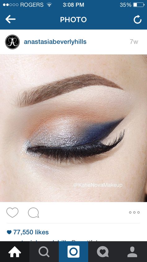 Navy Blue Makeup, Wedding Makeup Blue, Silver Eye Makeup, Ball Makeup, Blue Makeup Looks, Glitter Makeup Looks, Silver Makeup, Pretty Eye Makeup, Prom Eye Makeup