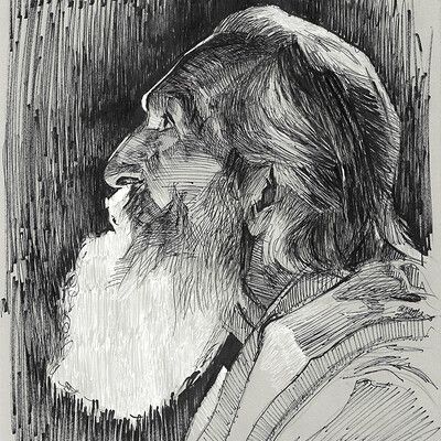 ArtStation - Łukasz Biel Black And White Ink Portrait, Cross Hatching Portrait Faces, Black And White Face Drawing, Cross Hatching Portrait, Portrate Drawing, Hatching Portrait, Pen Drawing Portrait, Pen And Ink Portraits, Cross Hatching Drawing