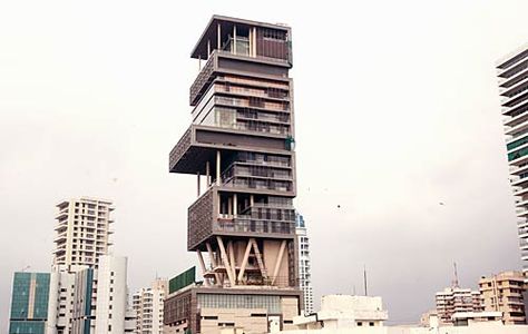 Mukesh Ambani's house - Antilia Mukesh Ambani House, Billion Dollar Homes, Mega Mansions, Box Houses, Three Children, Expensive Houses, White Rooms, Facade House, Most Expensive