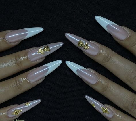 Summer French Nails, No Chip Nails, Gel Toe Nails, Long Stiletto, Glazed Donut, Nail Jewels, Glamour Nails, Colored Acrylic Nails, French Tip Acrylic Nails