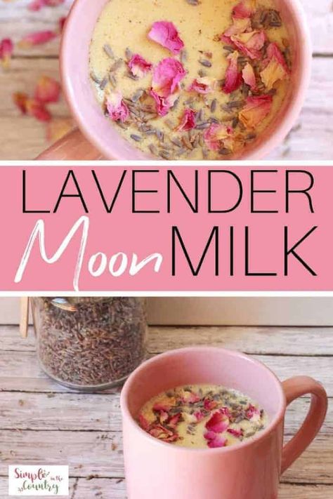 Lavender Moon Milk, Moon Milk Recipe, Moon Milk, Lavender Moon, Lavender Recipes, Herbal Teas Recipes, Relax And Unwind, Milk Recipes, Healthy Eating Tips