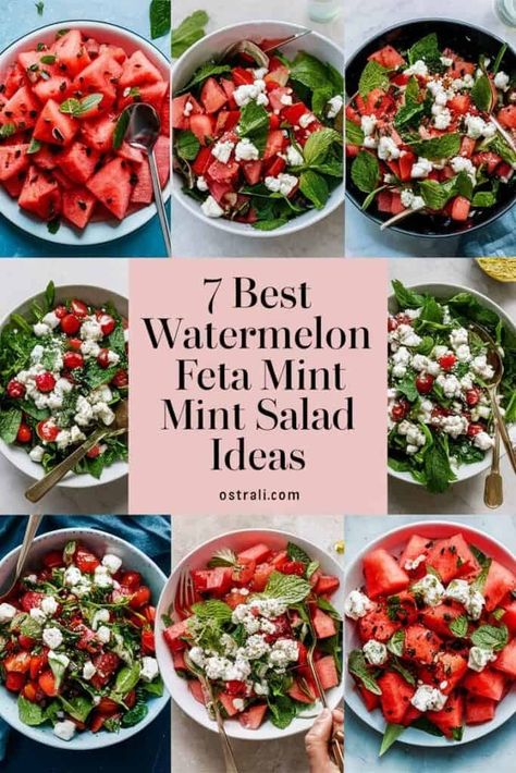 My friend Jessica couldn't stop raving about her latest culinary adventure - a watermelon feta mint salad she discovered at a local bistro. Watermelon Feta Mint Salad, Watermelon Mint Salad, Best Watermelon, Cottage Meals, Feta Salad Recipe, Grilled Watermelon, How To Cook Lamb, Feta Cheese Salad, Watermelon Feta Salad