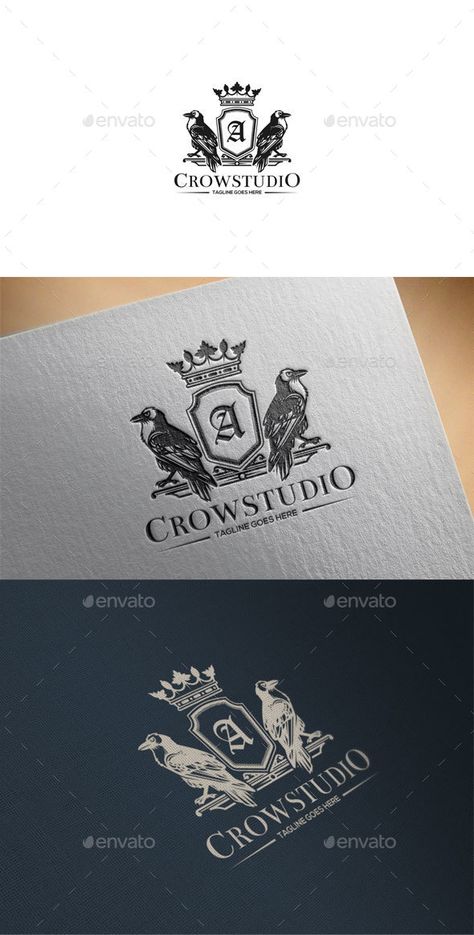 Crow Crest Logo #organic #studio #youthful #$31 Classic Logo Luxury, Crest Logo Design, Historical Logo, Crest Logo, Emblem Logo, Classic Logo, 로고 디자인, Letter Logo, Logo Design Inspiration