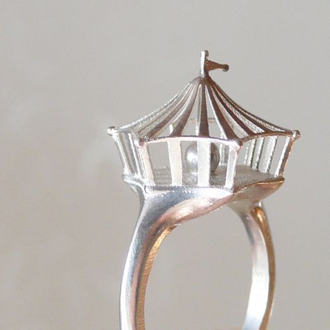 Circus Ring, Night Circus, Pretty Things, Circus, Jewelry Art, Jewelry Inspiration, Ring Designs, Silver Ring, Tent