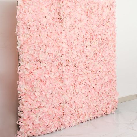 11 Sq ft. | Blush Rose Gold UV Protected Hydrangea Flower Wall Mat Backdrop - 4 Artificial Panels Backdrop Panels, Flowers Backdrop, Artificial Plant Wall, Sequin Backdrop, Plants Wall, Serenity Blue, Flower Wall Backdrop, Hydrangea Not Blooming, Silk Hydrangeas