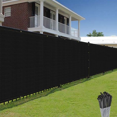 E&K Sunrise 4' x 20' Black Fence Privacy Screen, Commercial Outdoor Backyard Shade Windscreen Mesh Fabric 90% Blockage 3 Years Warranty (Customized Set of 1 : Amazon.ca: Patio, Lawn & Garden Gard Modern, Fence Windscreen, Pagar Modern, Backyard Garden Patio, Fence Privacy Screen, Fence Privacy, Balcony Privacy Screen, Fence Screen, Privacy Fence Screen