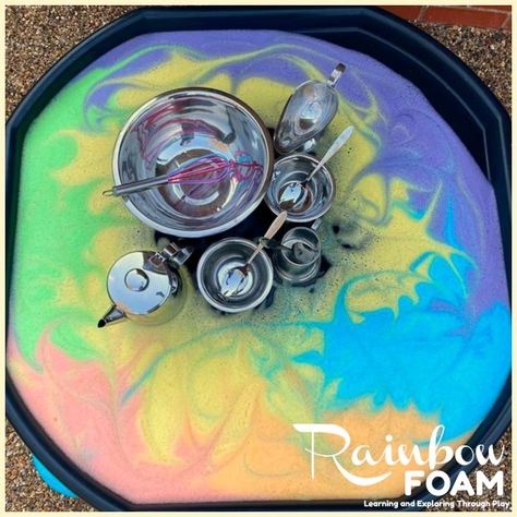 Rainbow Foam Recipe - Sensory Play Rainbow Fish Eyfs, Rainbow Fish Activities, Mixed Up Chameleon, Science Gadgets, Tuff Spot, Fish Activities, Art Activities For Toddlers, Creative Area, Classroom Art Projects